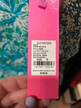 Lilly Pulitzer Lela Henley Tank Dress in Botanical Green & Safari Sangria